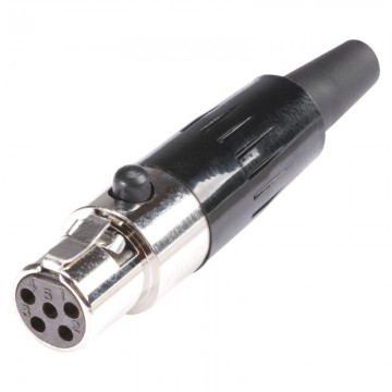 Đầu nối mini XLR HICON HI-XMCF5 4 chân cái, tiếp điểm mạ vàng
